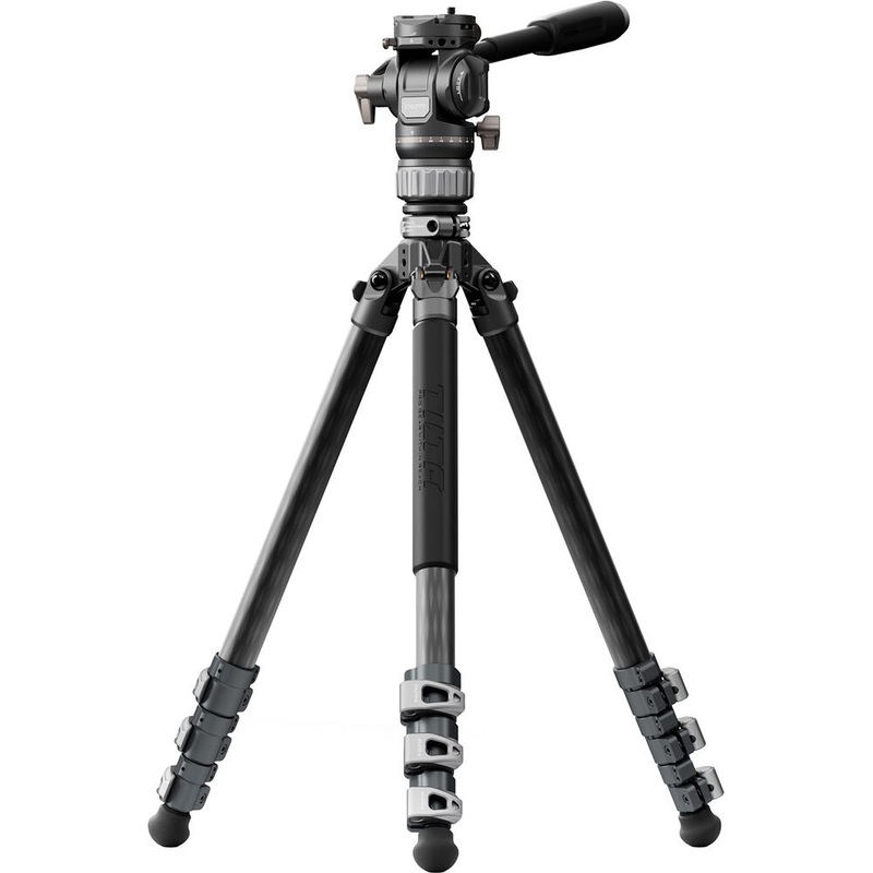 Tilta Travel Video Fluid Head with 3-Stage Carbon Fiber Tripod Legs Space Grey