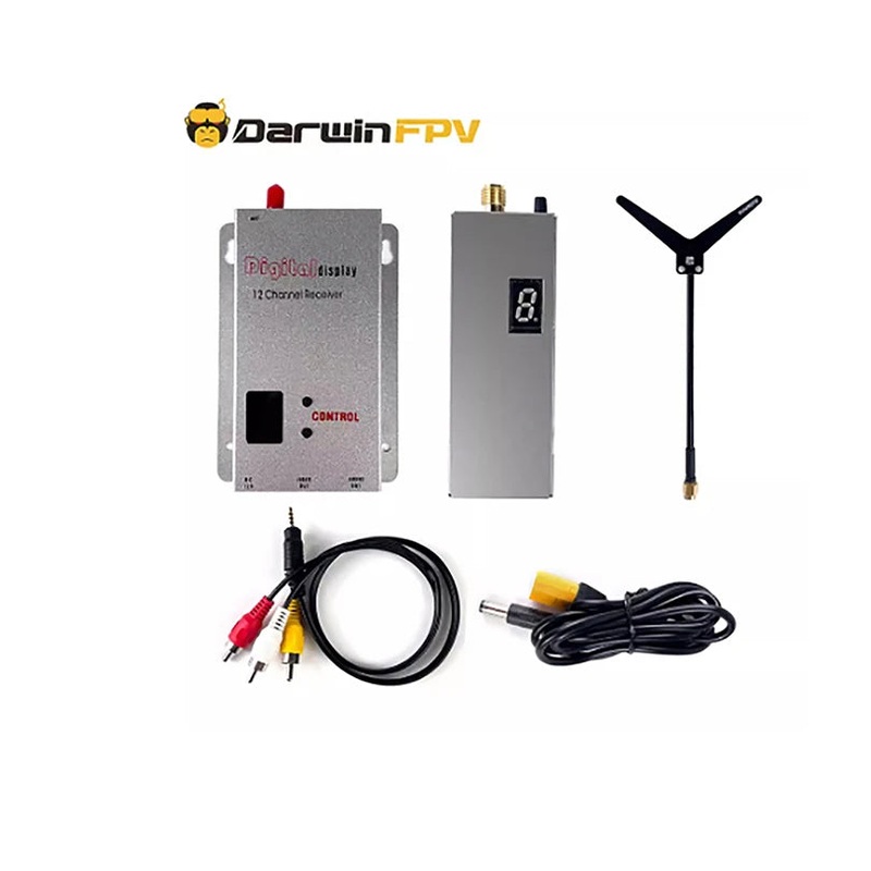 DarwinFPV FPV 1.2G 1.3G 1.6W VTX Transmitter+Antenna 8CH 0.1Mw/25Mw/800Mw/1600Mw VTX Transmitter For Long Range FPV Drone 12CH Receiver