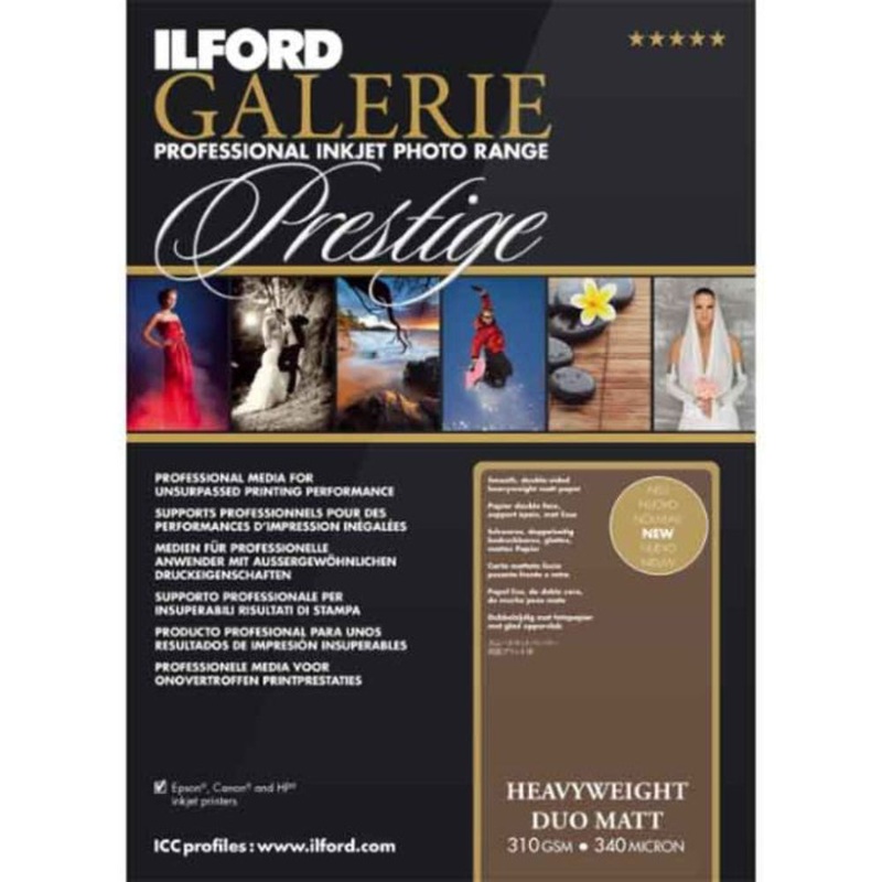 Ilford Galerie Prestige Heavy Weight Duo Matt 310gsm (A4, 25 Sheets)