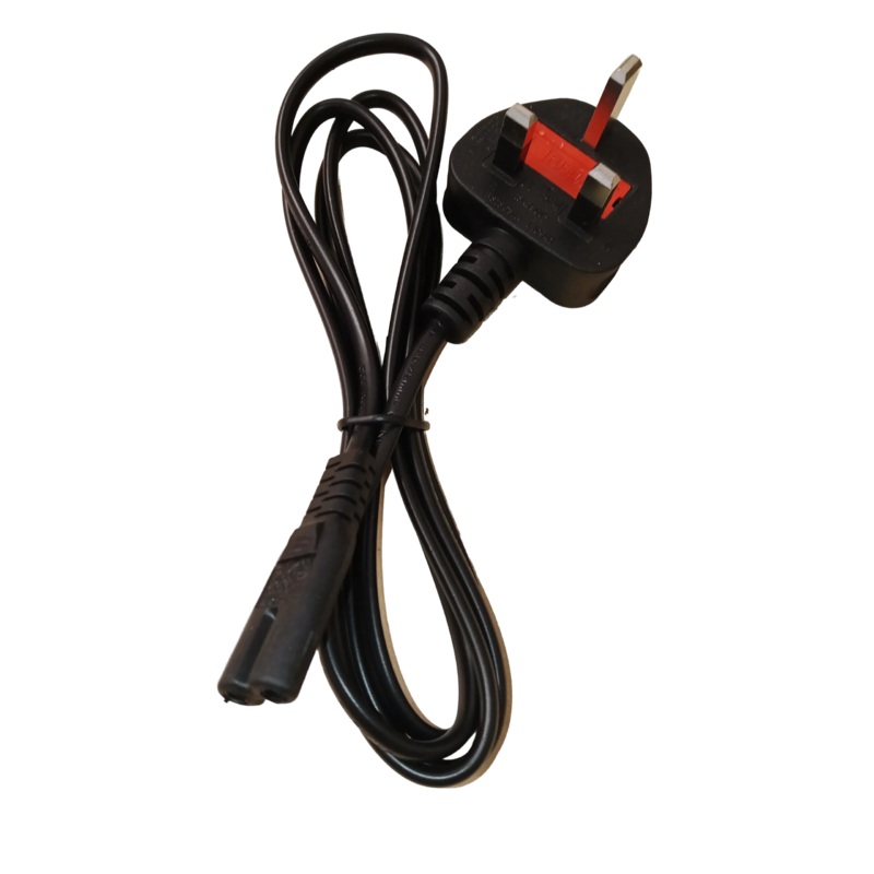13A IEC 60320 C7 (figure-8, shotgun) connector (UK plug)