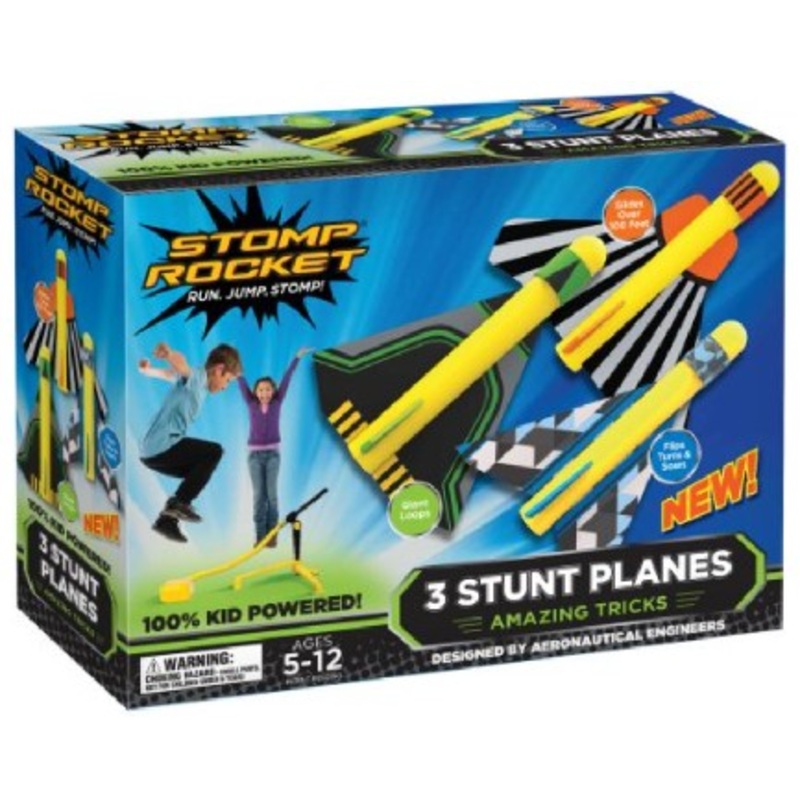 Stomp Rocket Stunt Planes Set (3 planes, stand, stomp pad)