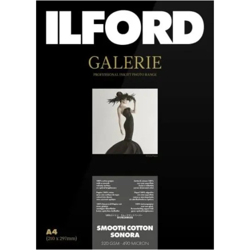 Ilford Galerie Smooth Cotton Sonora 320gsm (A2, 25 Sheets)