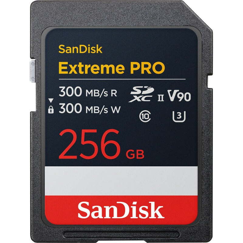SanDisk Extreme Pro 256GB 300MB/s UHS-II C10 V90 Card
