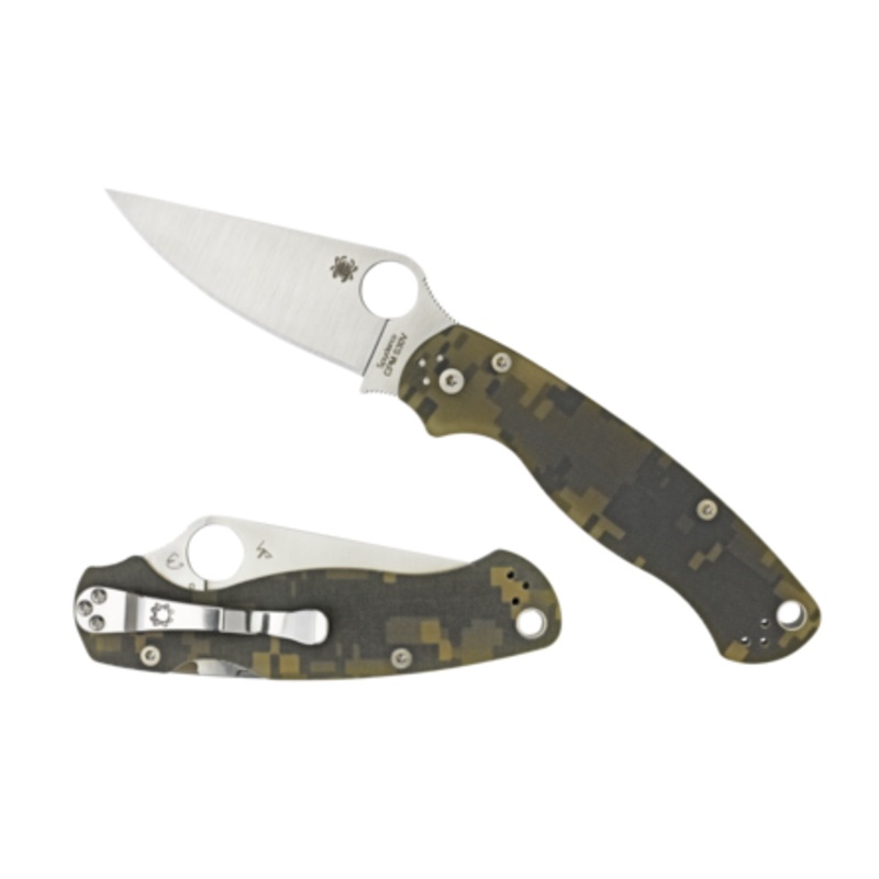 Spyderco Para Military 2 G-10 Camo - Plain Blade
