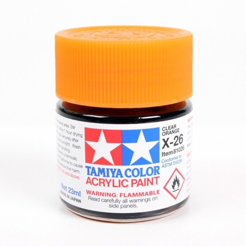 Acrylic Mini X26, Clear Orange