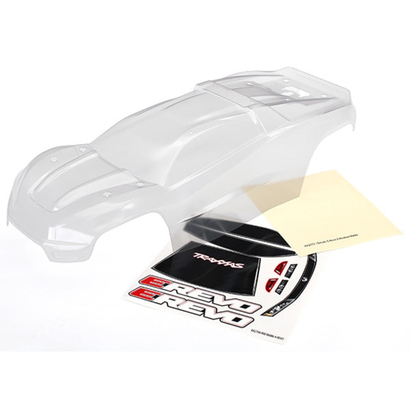 Body Clear E-Revo Window, Grille, Lights Decal Sheet: 8611