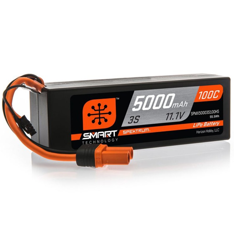 3 Cell 5000mAh 11.1V 100C Smart LiPo G1, Hardcase: IC5