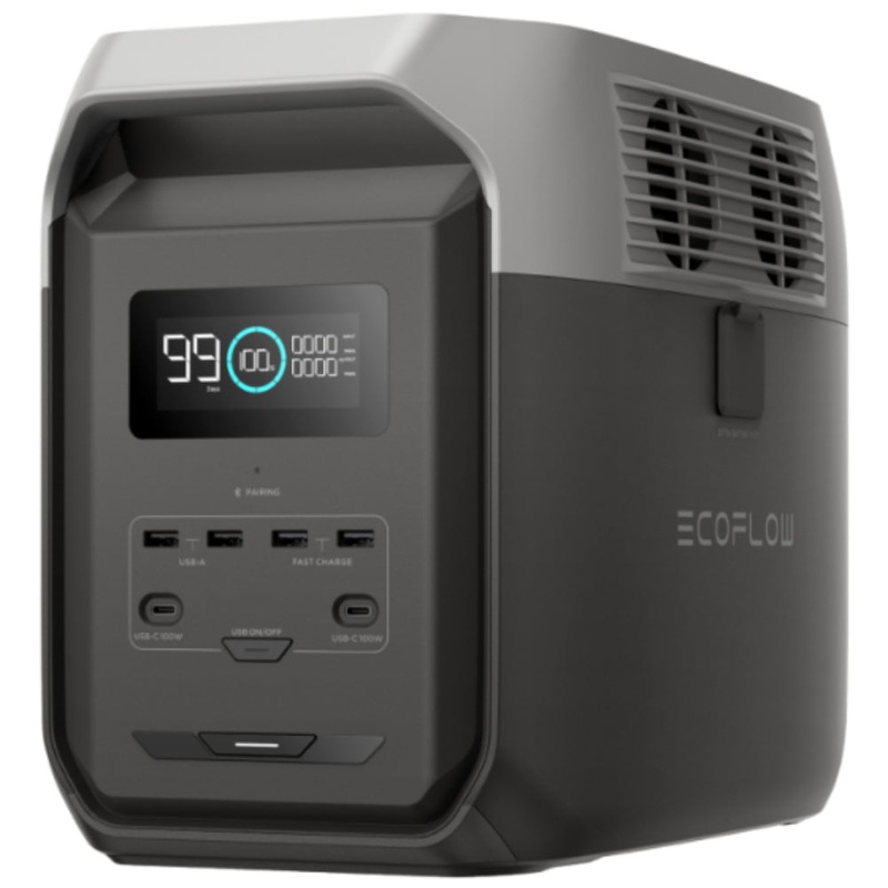 EcoFlow Delta 3 1500 with 1800W Total AC Output and Built in 1536Wh (128Ah@12V) Battery