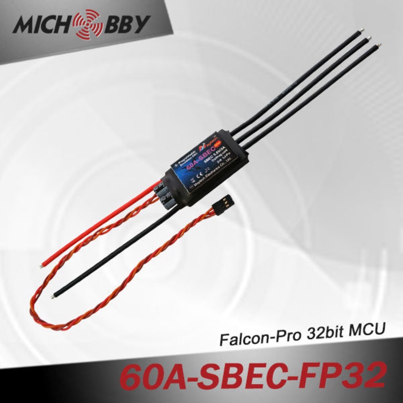 60A 6S FP Brushless ESC 32bit Speed Controller for RC Airplanes MT60ASBECFP32
