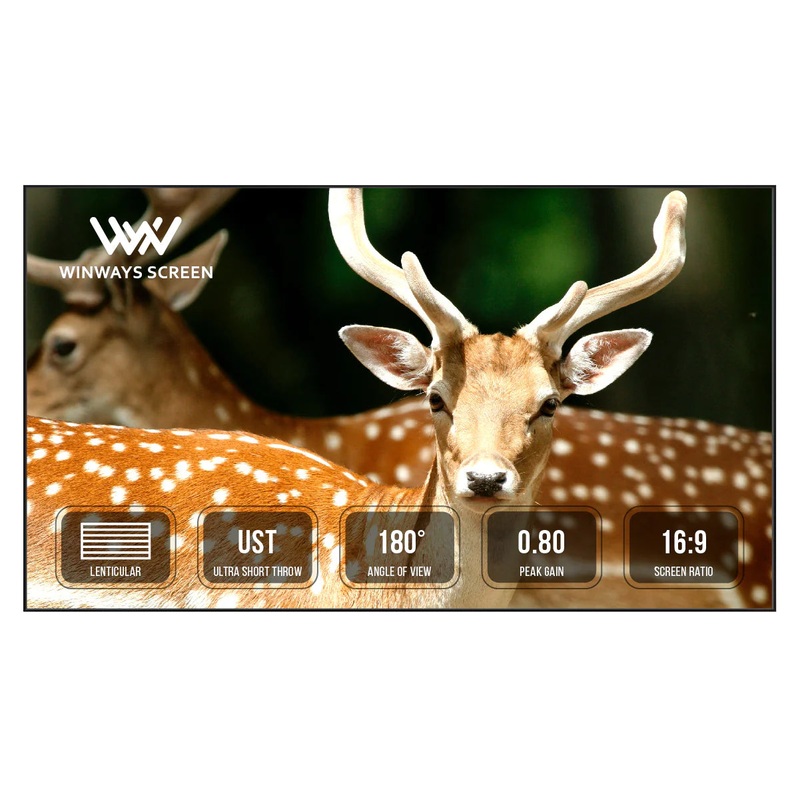 Winways UST Throw ALR Fixed Frame Lenticular Screen