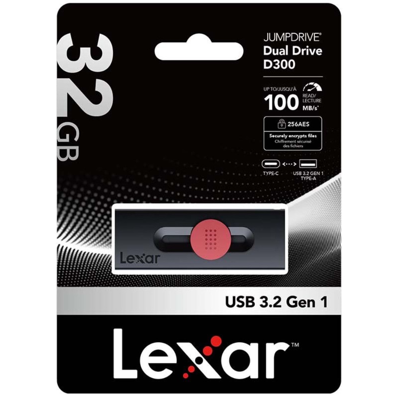 Lexar 128GB JumpDrive D300 USB 3.1 Type-C Flash Drive