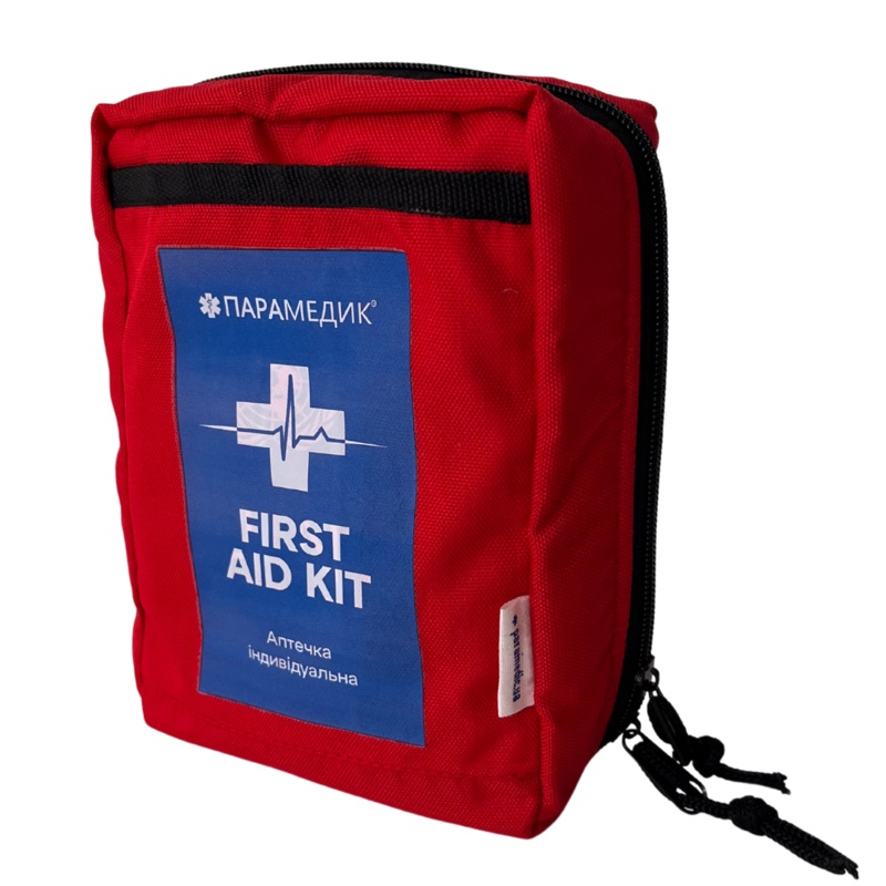 Red Backpack with Blue Logo