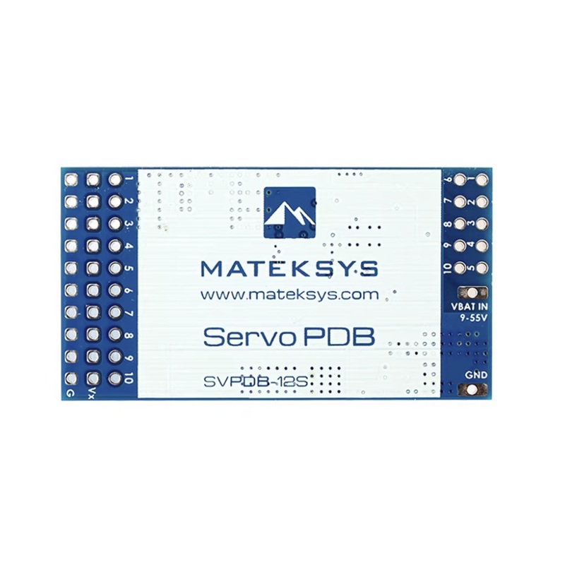 Matek SVPDB-12S Servo Power Distribution Board (Servo PDB), 12A BEC 9-55V Input to 5V/6V/8V