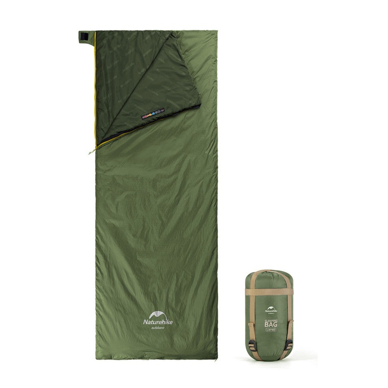 Naturehike LW180 Mini Left Zip Sleeping Bag, Dark Green