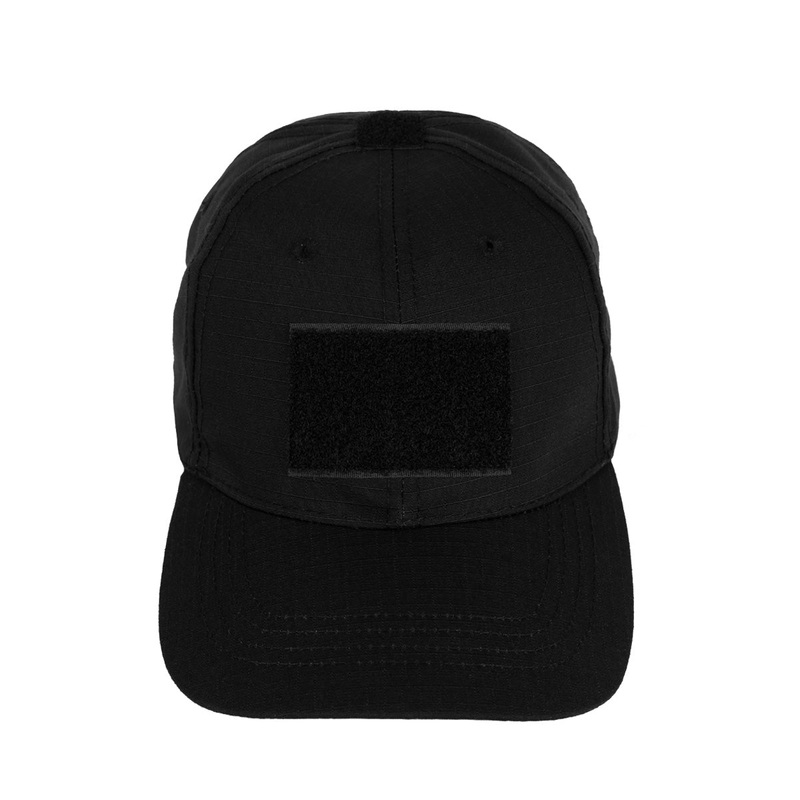 Outdoor Baseball Cap with Adjustable Velcro Strap in Black