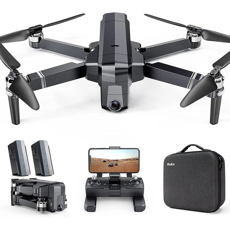 Ruko F11 Pro Drones - with Camera for Adults 4K HD UHD Camera 60 Mins Flight Time with GPS Auto Return Home Brushless Motor-Blackwith Carrying Case Professional Camera Drone