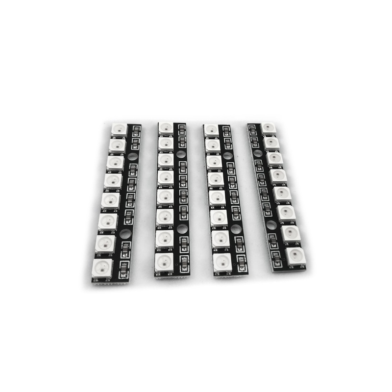 4PCS WS2812 8 LED Board 5V Addressable Full Color LED Board for Betaflight/Cleanflight (57mm)