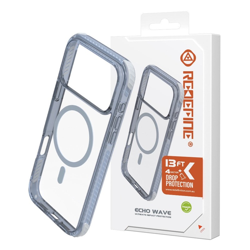 iPhone 17 Air REDEFINE Echo Wave Ultimate Impact Protection Transparent Case Cover Black