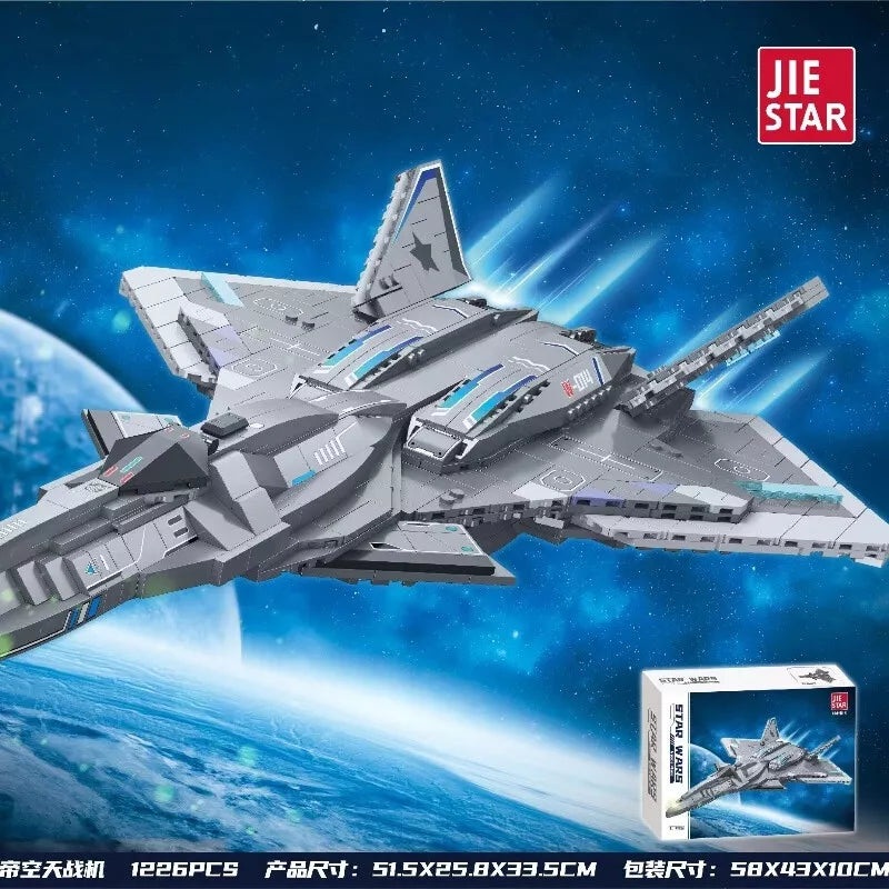 JIESTAR Building Blocks FF41014 White Emperor Sky fighter Military Toy 1226pcs No box