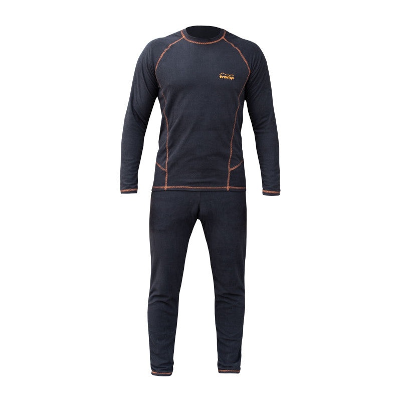 Tramp Microfleece Men's Thermal Underwear Set (Shirt + Pants) Black