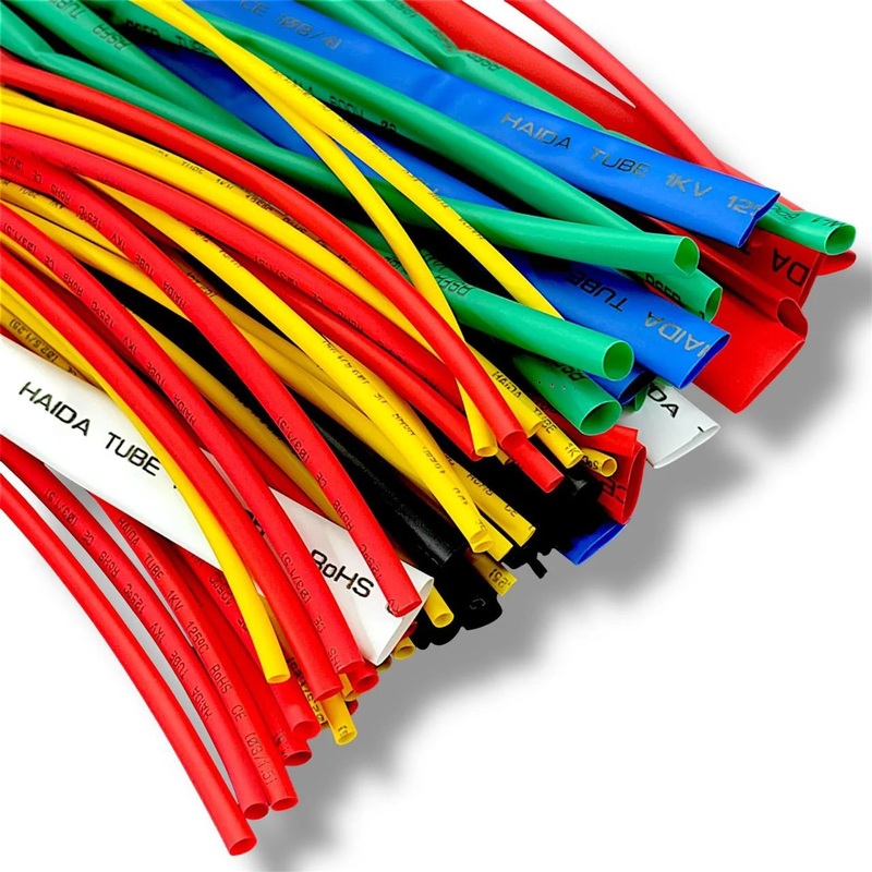 2:1 Heat Shrinkable Tubing ROHS Certified Pack of 100 Multicolor Heat Shrink Tubes for Wire Insulation, Thickness 1mm12mm, Length 10cm