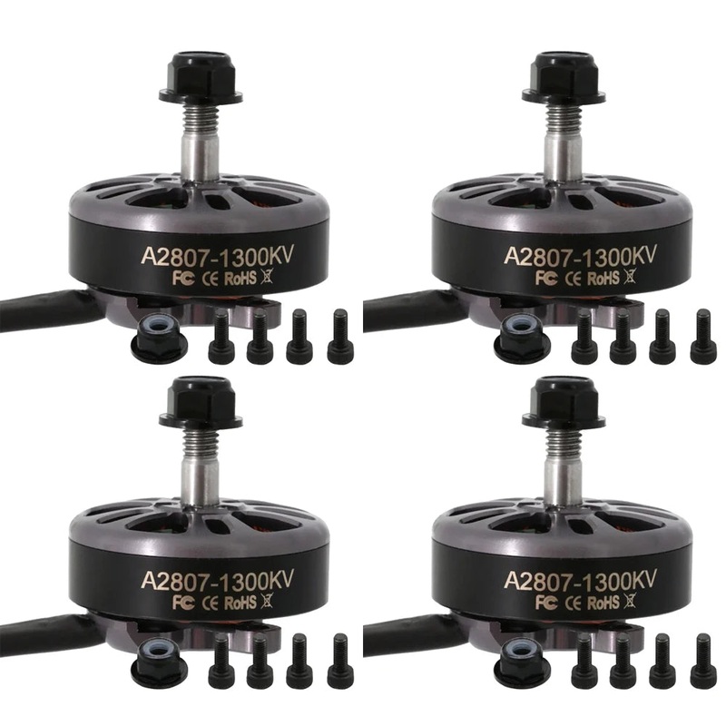 4pcs/lot Angel A2807 KV1300 6S/ 1500KV 5S/ 1700KV 4S Brushless CW Motor For 7inch Long Range FPV Freestyle Drone Accessories 4pcs KV1500 (3S-5S)