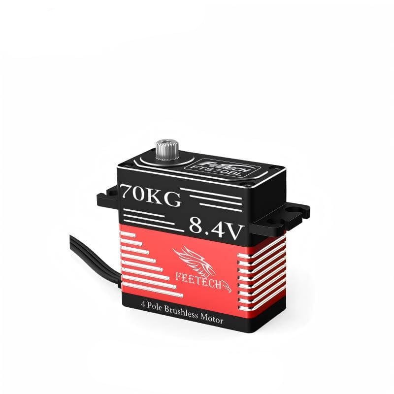 FEETECH FT870B Servo Motor, 180 Brushless, Titanium Gears, 75kg.cm @8.4V / 70kg.cm @12V, 25T 5.9mm Spline