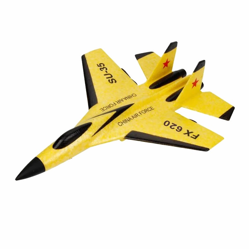 SU-35 Glider RC Plane - Wingspan RC Remote Radio Control Drones Airplanes RTF UAV Children Toy Kids Gift Boy Aviation Flight Model Red one Battery