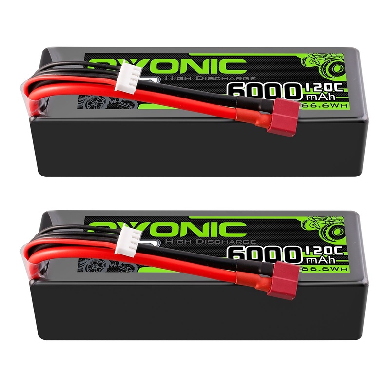 2 OVONIC 3S Lipo Battery 6000mAh 120C 11.1V RC Lipo Battery with Deans T Plug for RC Vehicles Car RC Truck