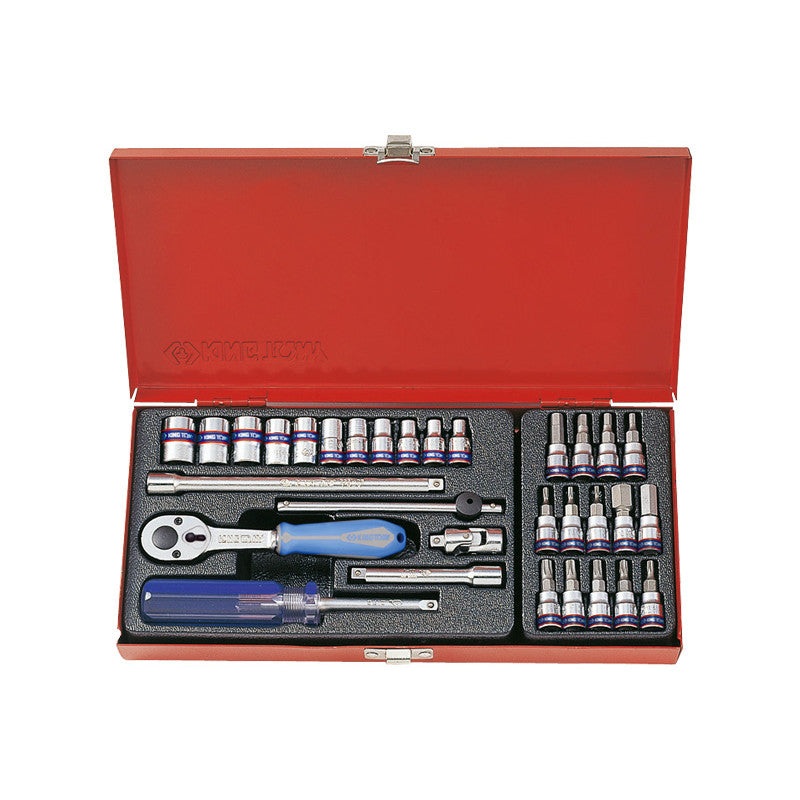 31-Piece 1/4" Socket Set (4-13 mm)