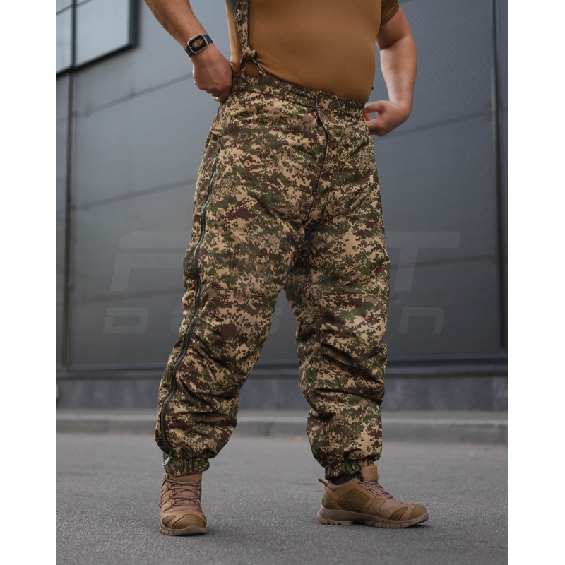 Winter Rugged Pants 7-Layer Water-Resistant Synthetic Insulation Multi-Terrain