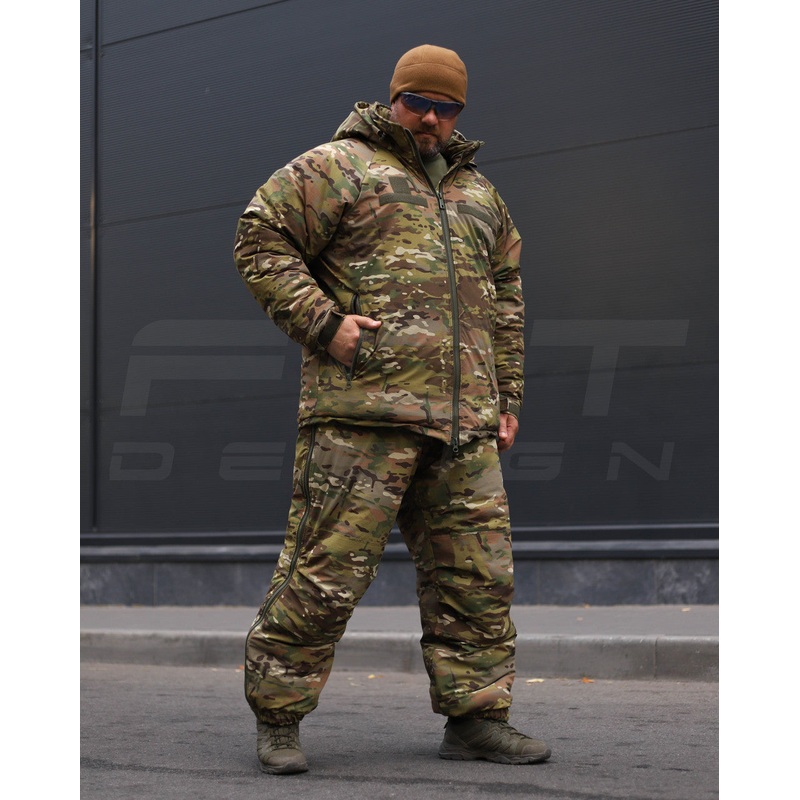 7-Layer Waterproof Winter Suit with Synthetic Insulation in Multicam