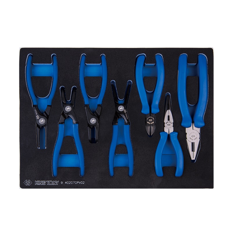 7-Piece Tool Set with Pliers, Wire Cutters, and Organizer Tray