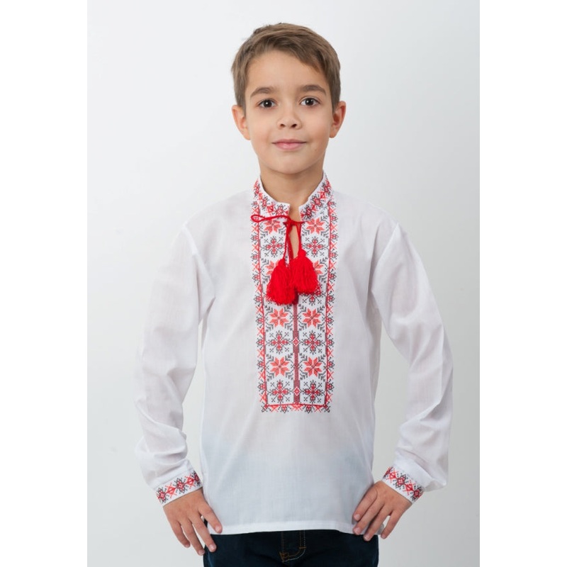 Boys' Embroidered Traditional Ukrainian Shirt