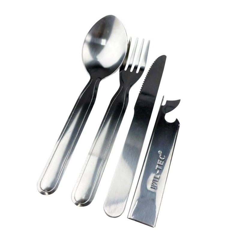 MI-TEC Army Stainless Steel 3-Piece Eating Utensil Set