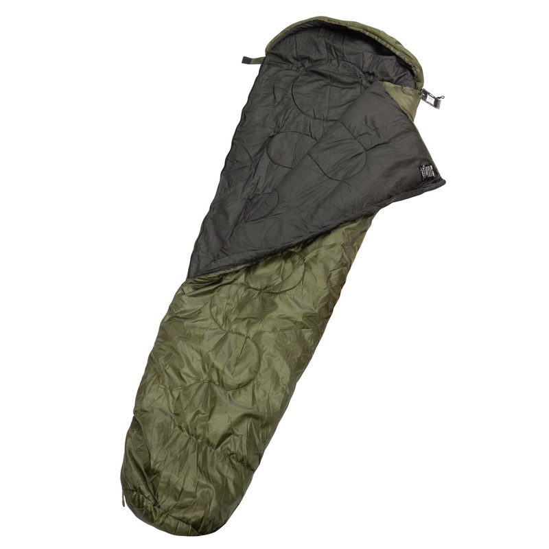 MI-TEC Mummy Sleeping Bag, 2-Layer, -10C, Olive Green