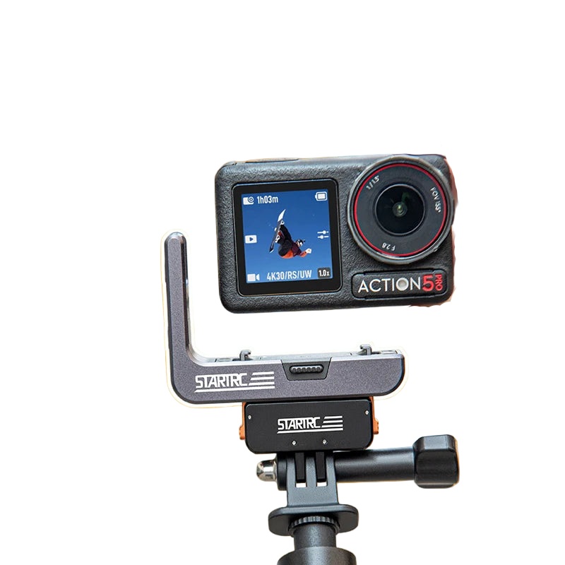 STARTRC L-Type Quick Release Bracket for DJI Action 5 Pro/4/3, Magnetic Vertical/Horizontal Mount with 1/4'' Thread Mount Bracket
