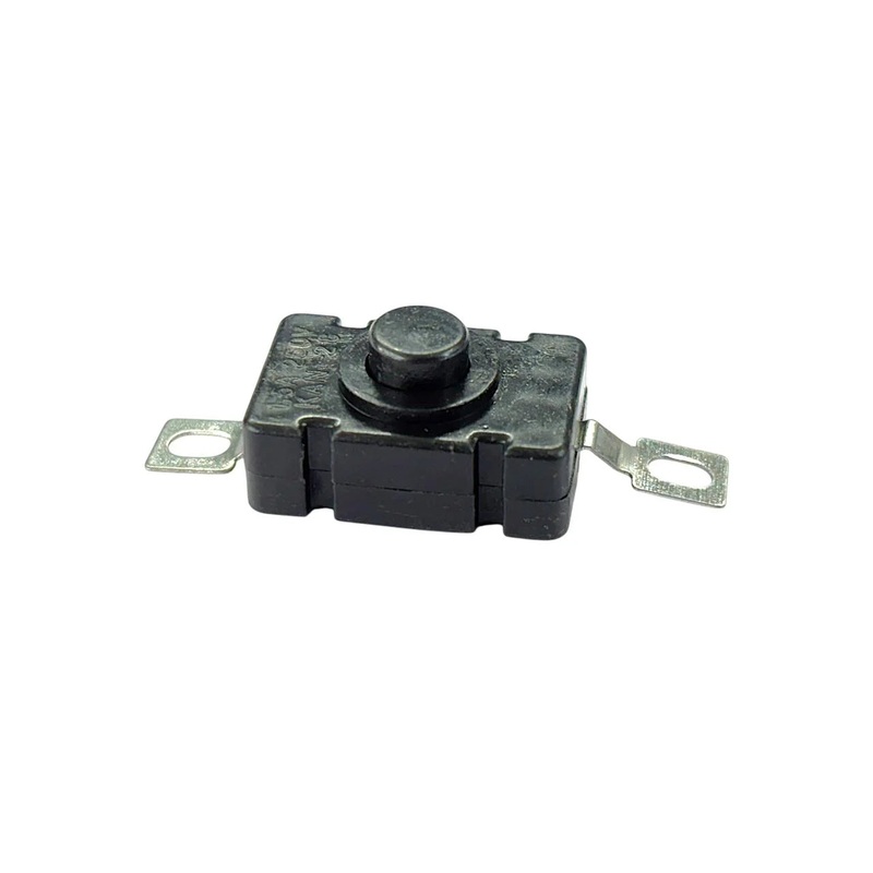 Tip-Top Push Button Black KAN-28 | Self Locking 2A 2 Pin Tactile Torch Switch