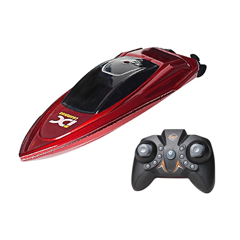 Waterproof 2.4GHz Mini RC Boat 805, DualSpeed, 3.7V 100mAh, 15m Range for Bathtub/Pool, Blue/Red/Green green