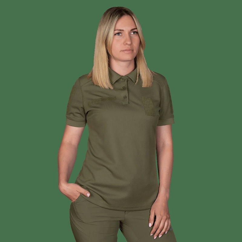 Women's CM Pani Army ID CoolPass Polo in Olive