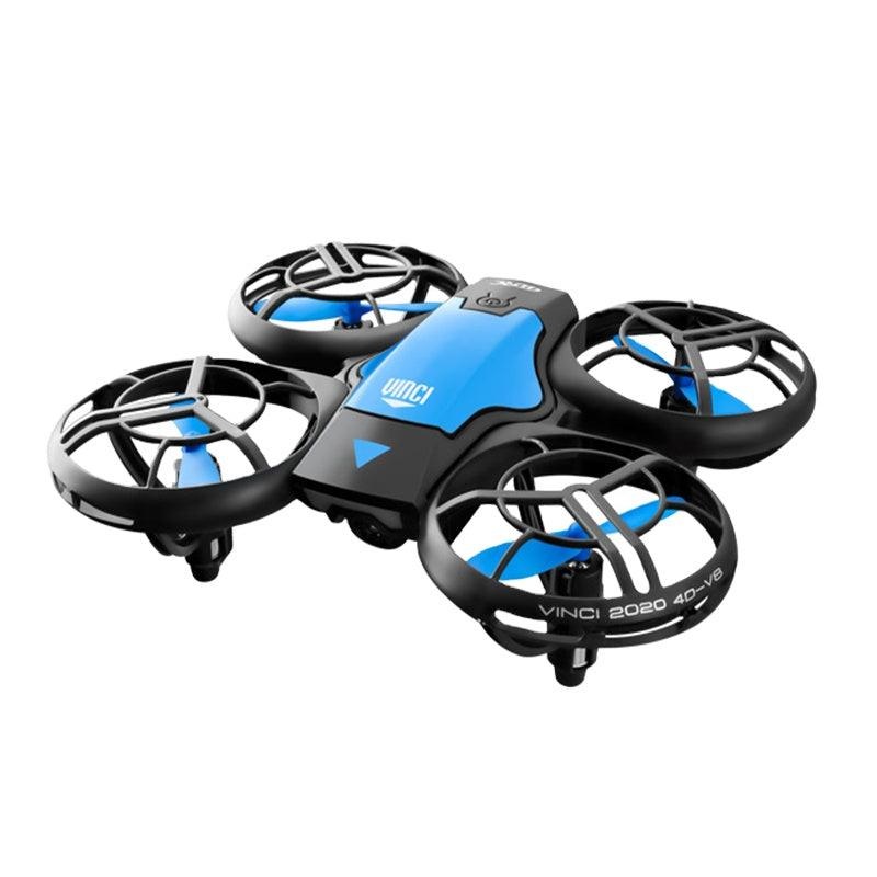 4DRC V8 Mini Drone - 4K 1080P HD Camera WiFi Fpv Air Pressure Height Maintain Foldable RC Quadcopter Blue