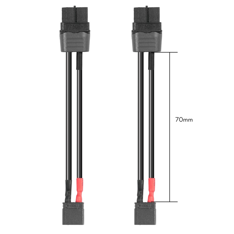 4PCS Flywoo Balck XT30U to XT60H Cable Adapter Set (Male/Female) 18AWG 70mm / 55mm
