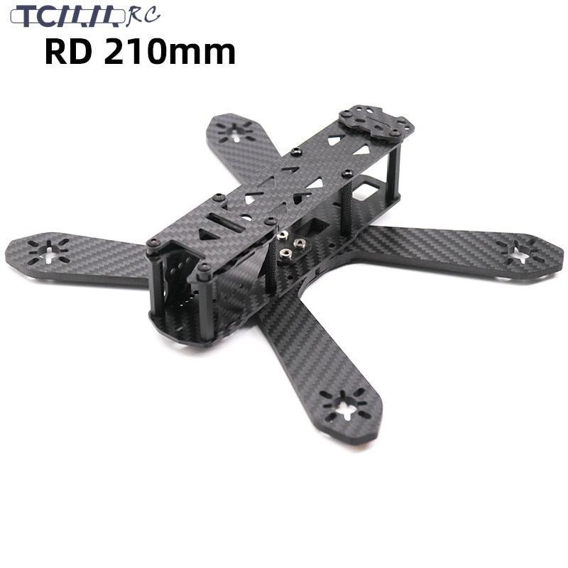 5 Inch FPV Drone Frame Kit -210mm RD210 Thickness 4mm Arm Carbon Fiber for FPV Racing Drone Quadcopter Accessories Frame Kit