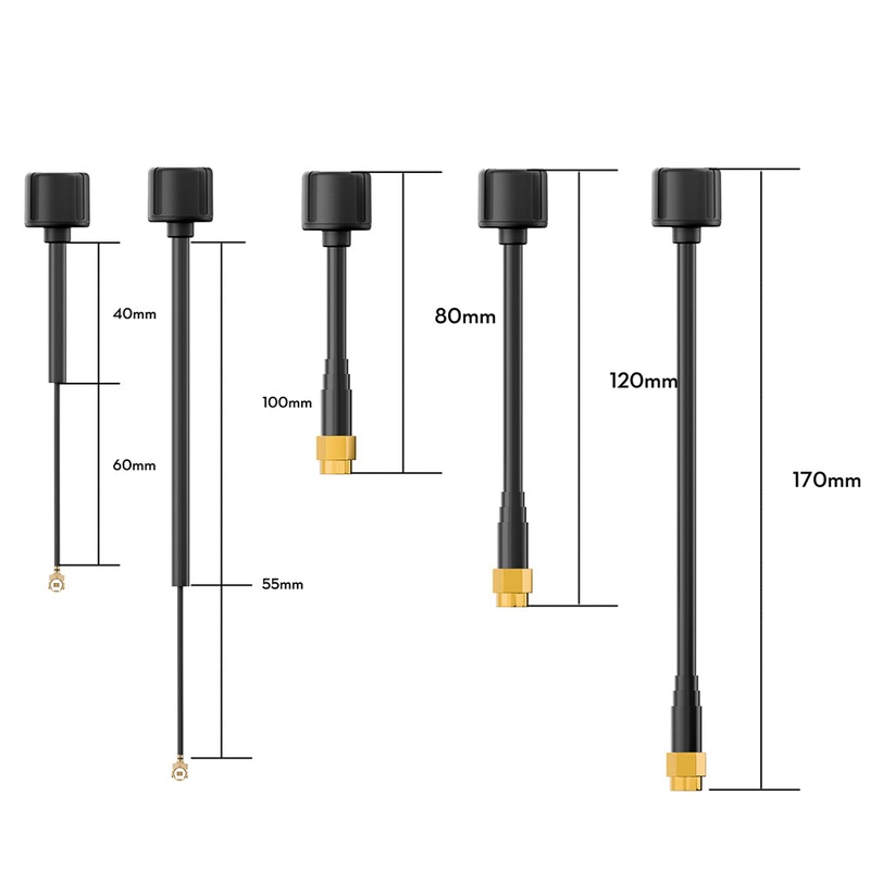 Flywoo LDS 5.8GHz FPV Antenna LHCP (UFL/SMA) 5.3-6GHz, 1.8dBi, SWR 1.3, 15mm