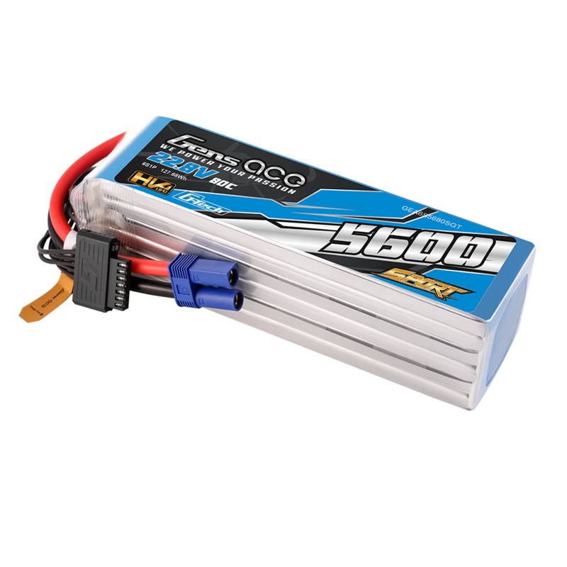 Gens ace Sport G-Tech HV 5600mAh 6S1P 22.8V 80C LiPo Battery Pack EC5 Plug for 700 Helicopter