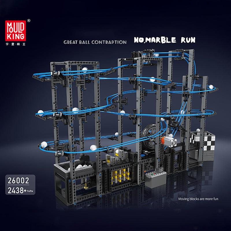 Mould King 26002 Great Ball Contraption: Marble Run with 2438 Pieces