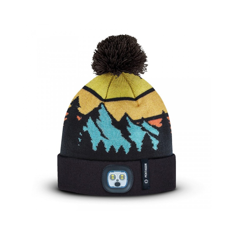 Pentagon Sanctuary Knit Beanie with Flashlight, Navy Blue
