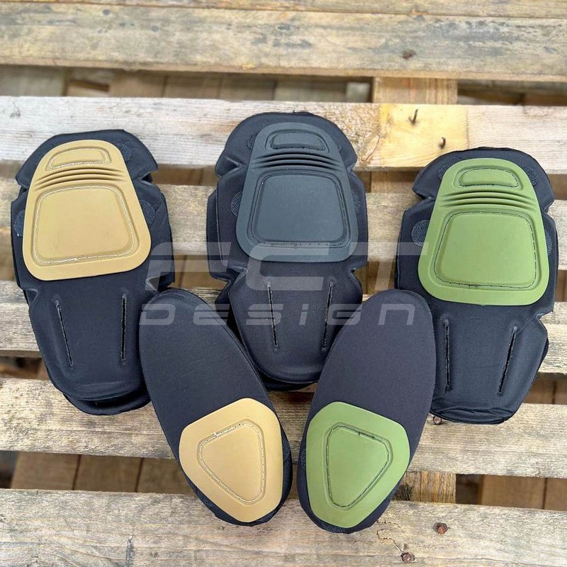 Rugged Knee and Elbow Pads for Clothing in Khaki, Black, Coyote