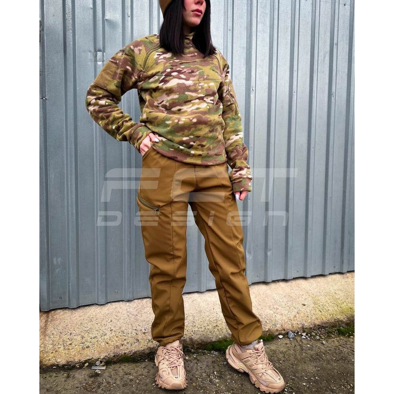 Coyote Softshell Winter Pants with Thermal Fleece Insulation