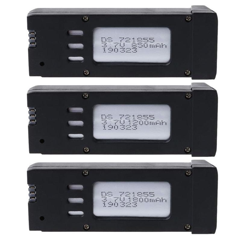 D57D 3.7V 1800mAh Lithium Battery Compatible with E58 L800 JY019 S168 Drone X Pro Remote Control Drone Antenna Spare Parts Modular Battery 850 mah